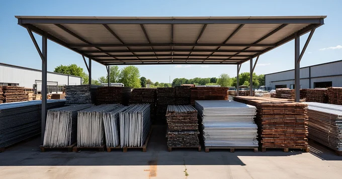 Хранение металла под навесом