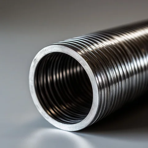 Труба нержавеющая оребренная 25х2 мм шаг 8 мм 12Х18Н10Т