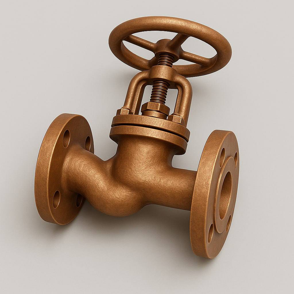 Бронзовый клапан мембранный под приварку ДУ 6 РУ 16 ГОСТ 9697-87