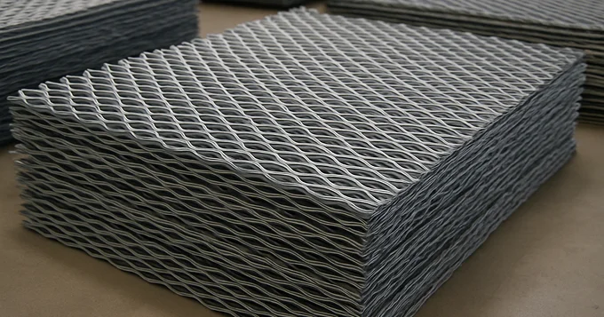 Листы просечно-вытяжные на складе